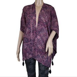 Mason & Belle Sheer Tassel Kimono